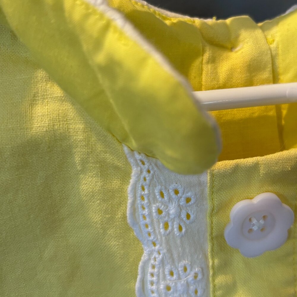 Vintage Polly Flinders Yellow Sleeveless Mod Girl's Dress - Picture 7 of 7